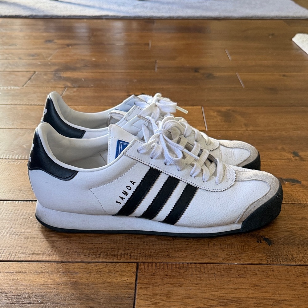 adidas White and Black Samoa Retro Runner